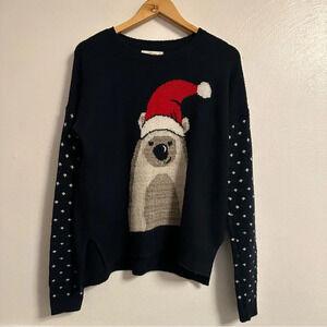 Abercrombie & Fitch Polo Bear  Christmas sweater Size M (B)